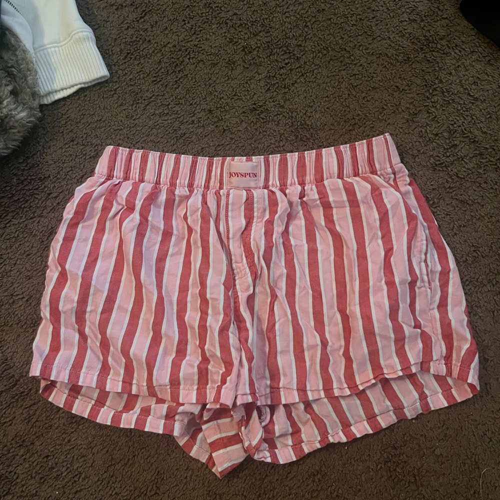 JOYSPUN Pink Striped Women's Shorts